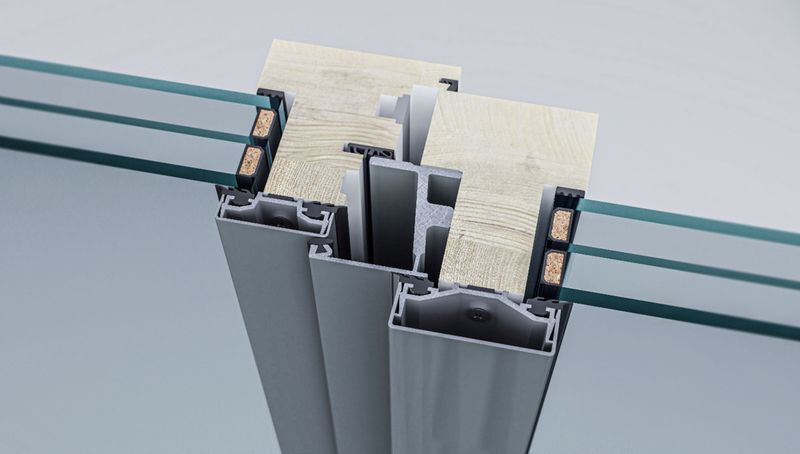 Aluminium klemlijst met glas