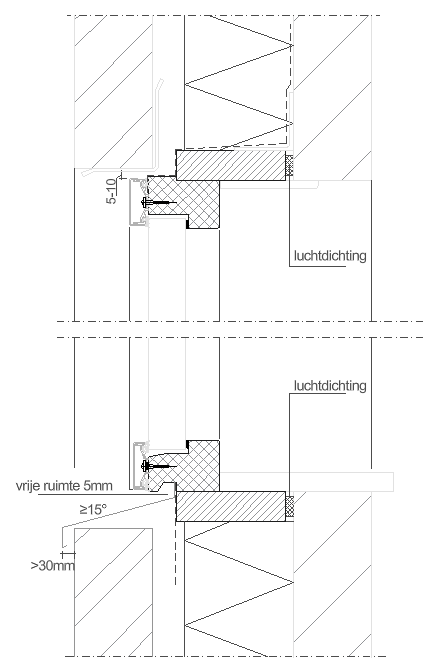 Verticaal detail spouwmuur